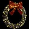 vidaXL Veniec 80 LED Teplá biela 92 x 92 x 9,5 cm Akryl