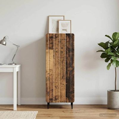 vidaXL Servírovacia skriňa Staré drevo 34,5 x 33 x 92 cm