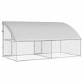 vidaXL Klietka pre sliepky 2 ks Strieborná 400 x 200 x 200 cm