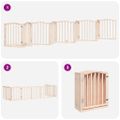 vidaXL Brána pre psa s dverami skladacia 9 panely 450cm topoľové drevo
