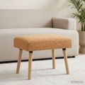 vidaXL lavička Jednofarebný Béžová 60 x 40 x 45 cm Bouclé