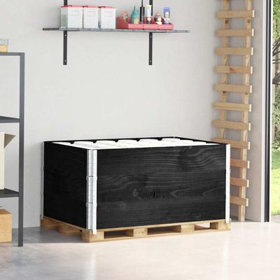 vidaXL Paletové ohrádky 3 ks čierne 120x80 cm borovicový masív