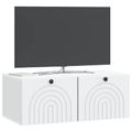 vidaXL Nástenná TV skrinka Biela 78,5 x 41 x 30 cm Kompozitné drevo