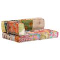 vidaXL Taburetka, patchwork, látka