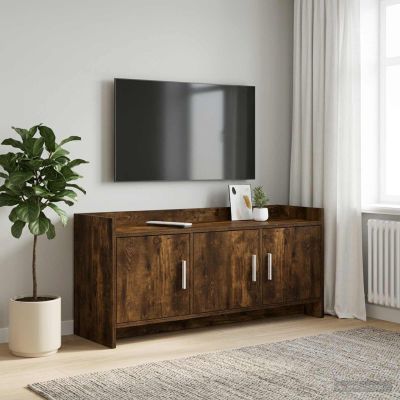 vidaXL TV skrinka 102 x 33 x 47 cm Dymový dub Kompozitné drevo