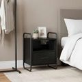 vidaXL Závesná nočná skrinka Čierny dub 40 x 30 x 50 cm