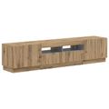 vidaXL 5-dielny LED TV kabinet Dub artisan Kompozitné drevo