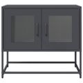 vidaXL TV skrinka antracit 68x39x60,5 cm Oceľ valcovaná za studena