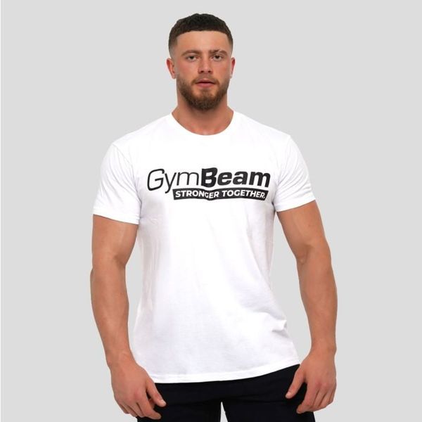 Tričko Stronger Together White - GymBeam, veľkosť M, veľkosť oblečenia M