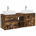 vidaXL Set kabinetov do kúpeľne 3 ks Dymový dub 49,5 x 41 x 62,5 cm