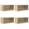 vidaXL Roh na skladovanie CD 4 ks Dub sonoma 40 x 17 x 17 cm