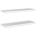 vidaXL Nástenné police 2 ks 75x23,5 cm strieborné nehrdzavejúca oceľ