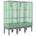 vidaXL Záhon s krytom na skleník ratanový vzhľad 120x40x140 cm