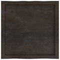vidaXL Stolová doska tmavohnedá 60x60x(2-4)cm ošetrený masív hrany