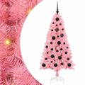 vidaXL Vianočný stromček Ružová 150 cm PVC