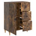 vidaXL Servírovacia skriňa so zásuvkou Dymový dub 66 x 34,5 x 90 cm