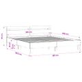 vidaXL Posteľný rám s čelom dymový dub 180x200 cm kompozitné drevo