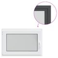 vidaXL Otočné a sklopné okno do suterénu RISOR 90 x 70 cm PVC a sklo