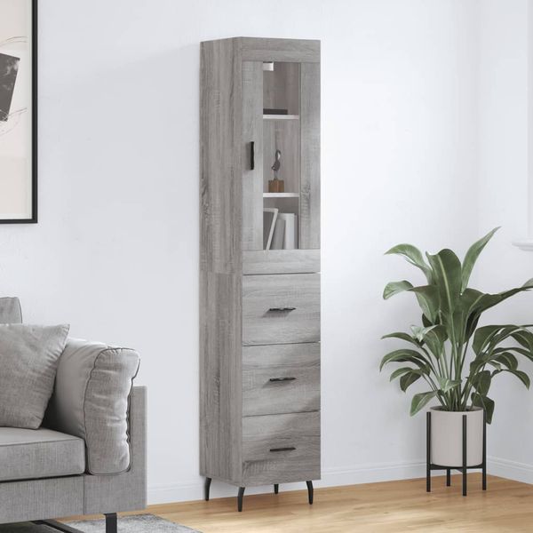 vidaXL Vysoká skrinka dub sonoma 34,5x34x180 cm spracované drevo