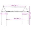 vidaXL Strecha na detskú posteľ biela 207x95,5x159 cm borovicový masív
