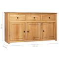 vidaXL Komoda 135x40x80 cm masívne borovicové drevo Panama