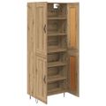 vidaXL Highboard Remeselný dub 69,5 x 34 x 180 cm Kompozitné drevo