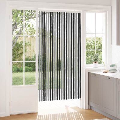 vidaXL Záves proti hmyzu z chenille Šedá a čierna 100 x 200 cm 100% PP