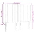 vidaXL Čelo postele s LED zelené 144x5x118/128 cm látka
