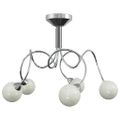 vidaXL Stropná lampa s guľatými sklenenými tienidlami na 5 LED G9