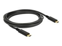 USB kábel - USB-C (M) do USB-C (M) - USB 3.1 Gen 1 - 3 A - 2 m - čierna