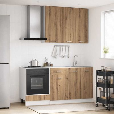 vidaXL Kuchynská jednotka LYON 5 ks Dub artisan Kompozitné drevo