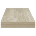 vidaXL Plávajúce nástenné police 2 ks, dubové 60x23,5x3,8 cm, MDF