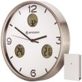 Nástenné hodiny Thermo/Hygro Bresser Optus MyTime Bresser MyTime io NX 30 cm, biela