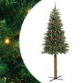vidaXL Úzky vianočný stromček Zelená 210 cm