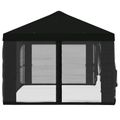 vidaXL Kryt altánku s bočnými stenami 6 x 3 m Čierna Polyester 190 gsm