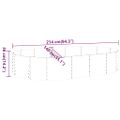 vidaXL Vyvýšený záhradný záhon pozinkovaná oceľ 214x140x36 cm zelený