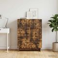 vidaXL Servírovacia skriňa so zásuvkou Dymový dub 66 x 34,5 x 90 cm