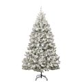 vidaXL Umelý Sklápací Vianočný Stromček 300 LED Zelená a biela 180 cm