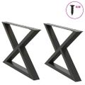 vidaXL Nohy konferenčného stolíka 2 ks antracitové 70x(42-43,3) cm oceľové