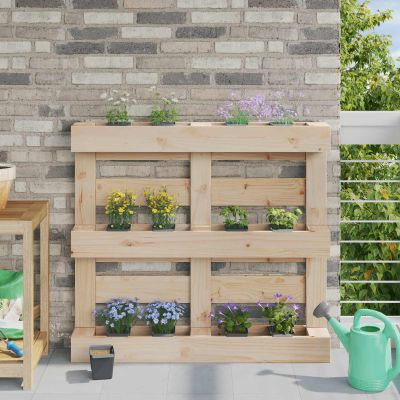 vidaXL Kvetinové boxy pre euro palety 24 pcs Sivá 13,5 x 9 x 9,5 cm