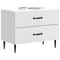vidaXL Nočný stolík Biela 62 x 34,5 x 47,5 cm Kompozitné drevo
