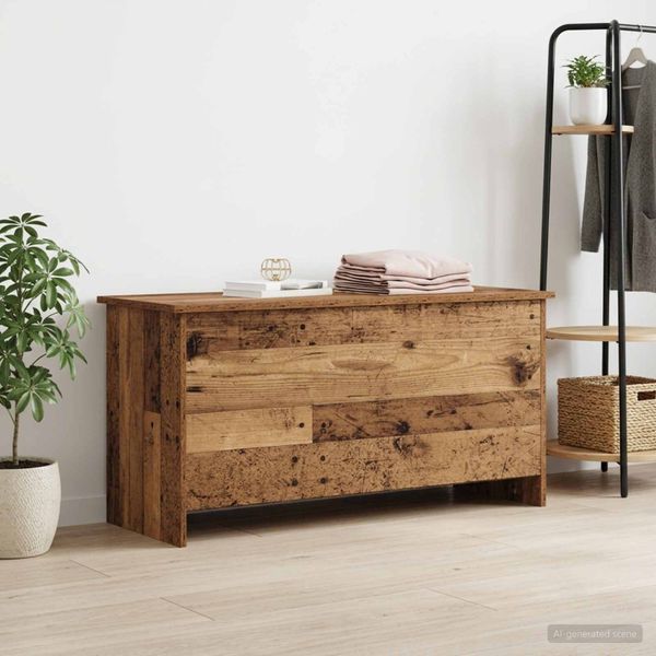 vidaXL Úložná truhlica Staré drevo 100 x 40 x 50 cm Kompozitné drevo