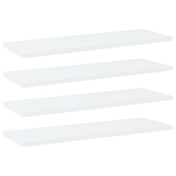 vidaXL Prídavné police 4 ks, biele 60x20x1,5 cm, kompozitné drevo