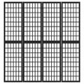 vidaXL Skladací paraván so 4 panelmi japonský štýl 160x170 cm čierny