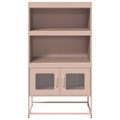 vidaXL Highboard Pink 68x39x123 cm Oceľ