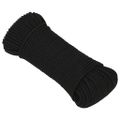 vidaXL Pracovné lano čierne 5 mm 25 m polyester