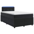 vidaXL Posteľ boxspring s matracom Čierna 120 x 190 cm Zamat