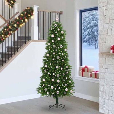 vidaXL Vianočný stromček s 300 LED-i so stojanom Zelená 240 cm PE