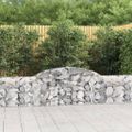 vidaXL Oblúkový gabionový kôš 10 ks 300x30x60/80 cm pozinkované železo