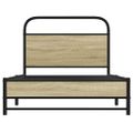 vidaXL Posteľný rám bez matraca 90x200 cm dub sonoma kompozitné drevo